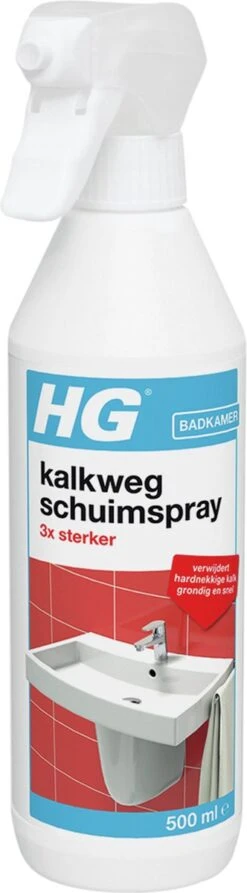 HG Kalkweg Schuimspray 3x Sterker - 500ml - Verwijdert Extreme Kalkresten - 100% Opgelost, 100% Resultaat