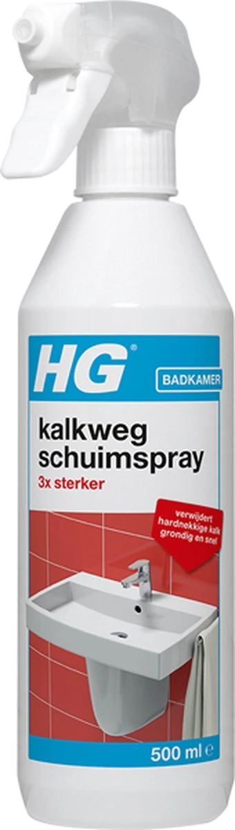 HG Kalkweg Schuimspray 3x Sterker - 500ml - Verwijdert Extreme Kalkresten - 100% Opgelost, 100% Resultaat 6 HG Kalkweg Schuimspray 3x Sterker - 500ml - Verwijdert Extreme Kalkresten - 100% Opgelost, 100% Resultaat - Afbeelding 6