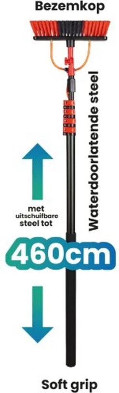 Chimb Telescopische Wasborstel - Uitschuifbare Waterborstel - Ramenwassen - 4,6 Meter - Met Zeepdispenser -Winkel Voor Schoonmaakartikelen 366x1200