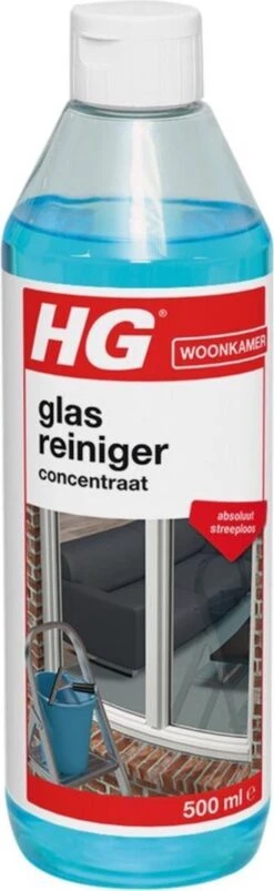 HG Glasreiniger Concentraat - 500ml - Reinigt Streeploos - De Keuze Van Professionele Glazenwassers -Winkel Voor Schoonmaakartikelen 369x1200