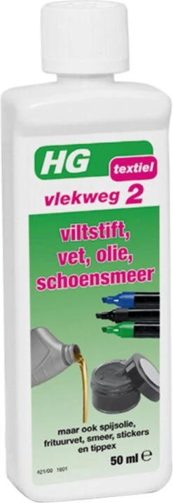 HG Vlekweg 2 - 50ml - Voor O.a. Vlekken Van Viltstift, Vet, Olie & Schoensmeer 11 HG Vlekweg 2 - 50ml - Voor O.a. Vlekken Van Viltstift, Vet, Olie & Schoensmeer -Winkel Voor Schoonmaakartikelen 412x1200 2