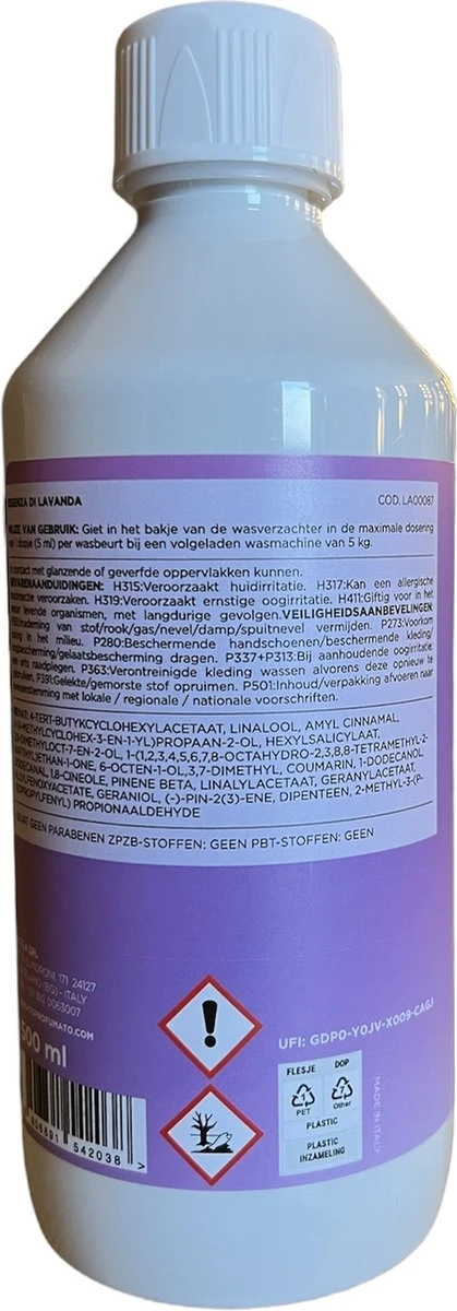 Wasparfum Lavanda 500 Ml 2 Wasparfum Lavanda 500 Ml - Afbeelding 2