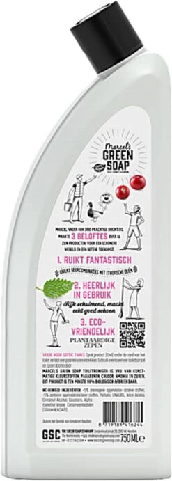 Marcel's Green Soap Toiletreiniger Patchouli & Cranberry - 750 Ml -Winkel Voor Schoonmaakartikelen 429x1200