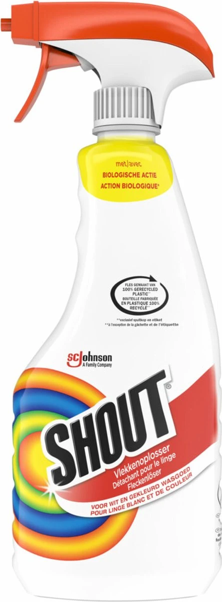 Mr Muscle Shout Vlekkenoplosser Triple Action - Spray - 2 X 500 Ml 1 Mr Muscle Shout Vlekkenoplosser Triple Action - Spray - 2 X 500 Ml