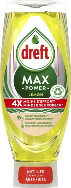 Dreft MaxPower - Lemon - Vloeibaar Afwasmiddel - Voordeelverpakking 8 X 640 Ml -Winkel Voor Schoonmaakartikelen 453x1200 2
