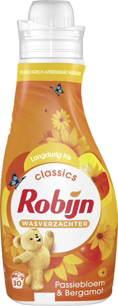 Robijn Classics Passiebloem & Bergamot Wasverzachter - 4 X 30 Wasbeurten - Voordeelverpakking 9 Robijn Classics Passiebloem & Bergamot Wasverzachter - 4 X 30 Wasbeurten - Voordeelverpakking - Afbeelding 9