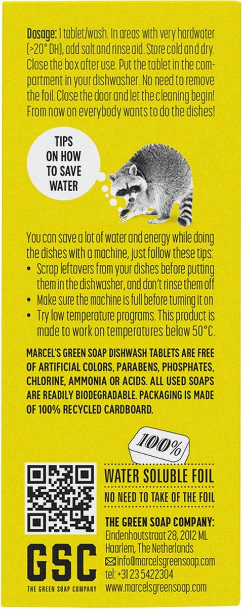 Marcel's Green Soap Vaatwastabletten Grapefruit & Limoen - 25 Stuks 5 Marcel's Green Soap Vaatwastabletten Grapefruit & Limoen - 25 Stuks - Afbeelding 5