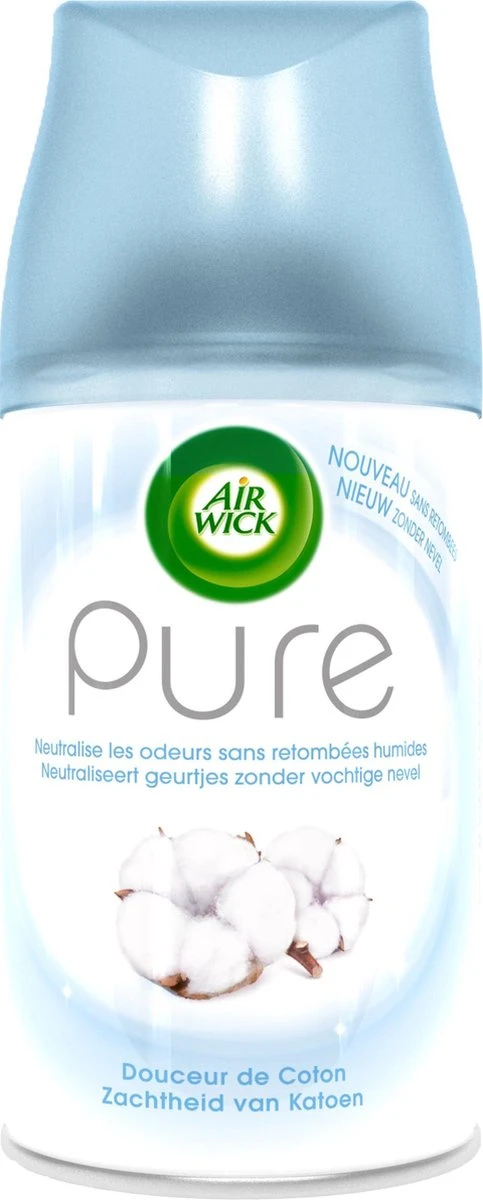 Air Wick Freshmatic Automatische Spray Luchtverfrisser - Pure Zachtheid Van Katoen Navulling - 3 Stuks - Voordeelverpakking 2 Air Wick Freshmatic Automatische Spray Luchtverfrisser - Pure Zachtheid Van Katoen Navulling - 3 Stuks - Voordeelverpakking - Afbeelding 2