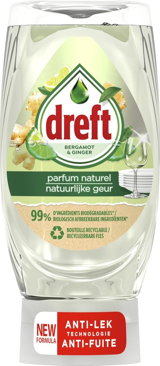 Dreft Natuurlijke Geur - Afwasmiddel - Bergamot & Gember - Ondersteboven Fles - Voordeelverpakking 8 X 370 Ml 6 Dreft Natuurlijke Geur - Afwasmiddel - Bergamot & Gember - Ondersteboven Fles - Voordeelverpakking 8 X 370 Ml - Afbeelding 6