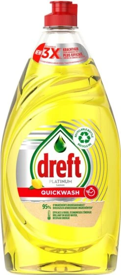 Dreft Platinum - Quickwash - Citroen - Vloeibaar Afwasmiddel - Voordeelverpakking 8 X 780 Ml -Winkel Voor Schoonmaakartikelen 529x1200 3