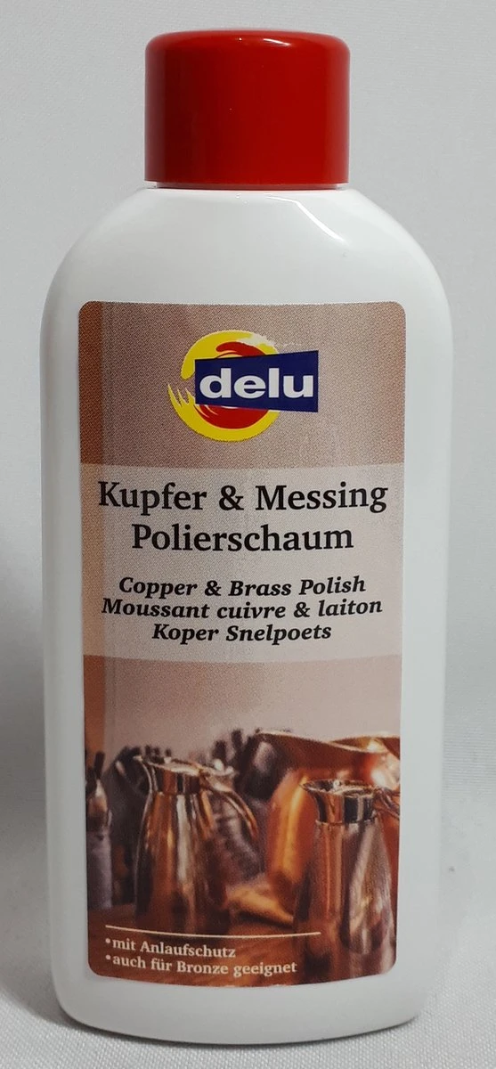 Delu - Koper En Messing - Snelpoets - Lange Glansbescherming - 150 Ml - Ruikt Fris - Een Aanrader !! 1 Delu - Koper En Messing - Snelpoets - Lange Glansbescherming - 150 Ml - Ruikt Fris - Een Aanrader !!