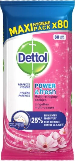 Dettol - Schoonmaakdoekjes - Power & Fresh - Kersenbloesem - 80 Stuks X8 11 Dettol - Schoonmaakdoekjes - Power & Fresh - Kersenbloesem - 80 Stuks X8 -Winkel Voor Schoonmaakartikelen 558x1200 1