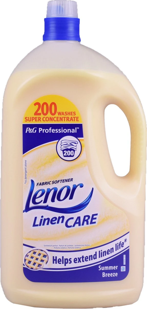 Lenor - Wasverzachter Professional Linen Care - Ultra Zomerfris - 4 Liter - 200 Wasbeurten 2 Lenor - Wasverzachter Professional Linen Care - Ultra Zomerfris - 4 Liter - 200 Wasbeurten - Afbeelding 2