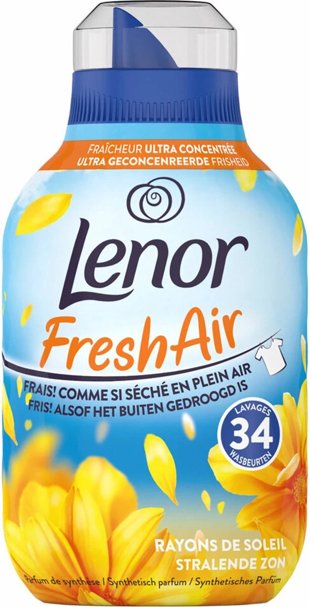 Lenor Fresh Air Zonnestralen - Wasverzachter - 6 X 34 Wasbeurten Voordeelverpakking 2 Lenor Fresh Air Zonnestralen - Wasverzachter - 6 X 34 Wasbeurten Voordeelverpakking - Afbeelding 2