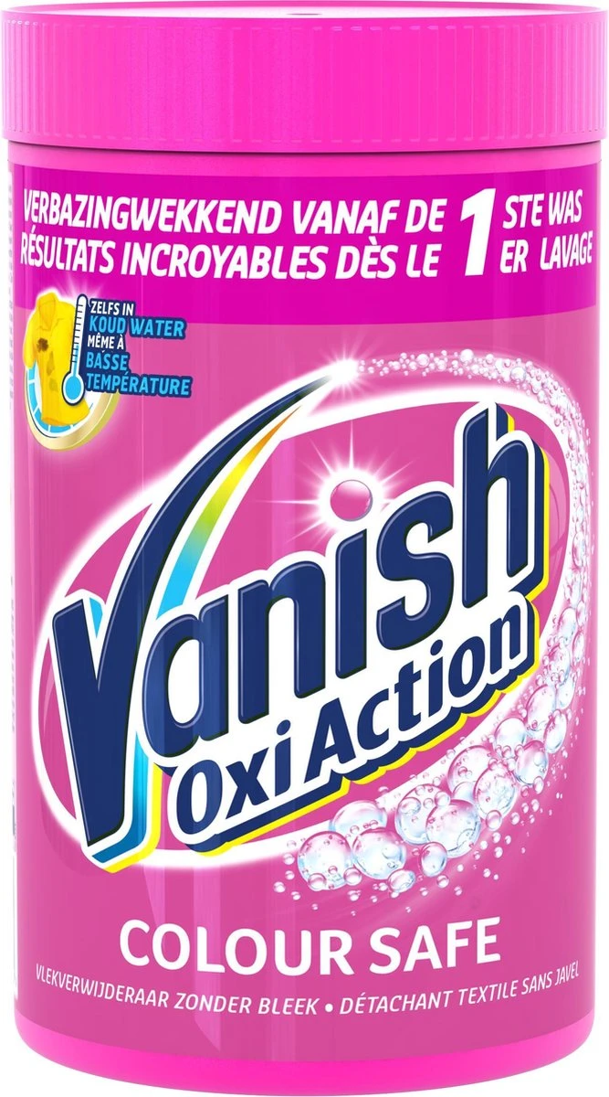 Vanish Oxi Action Colour Safe Base Poeder - Voor Witte En Gekleurde Was - 1,5kg X3 2 Vanish Oxi Action Colour Safe Base Poeder - Voor Witte En Gekleurde Was - 1,5kg X3 - Afbeelding 2