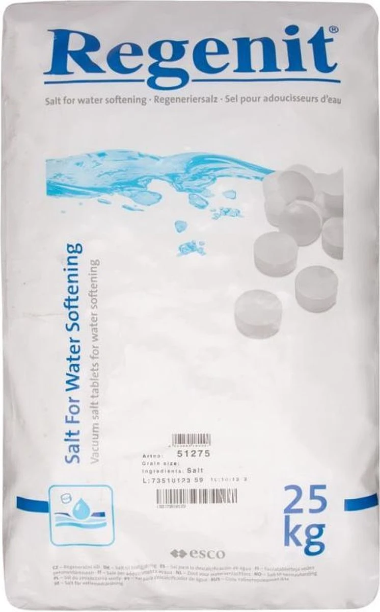 Regent 2 Zakken Regeneratiezout - Ontkalkingsmiddel - 25kg Per Zak - Waterontharder 1 Regent 2 Zakken Regeneratiezout - Ontkalkingsmiddel - 25kg Per Zak - Waterontharder