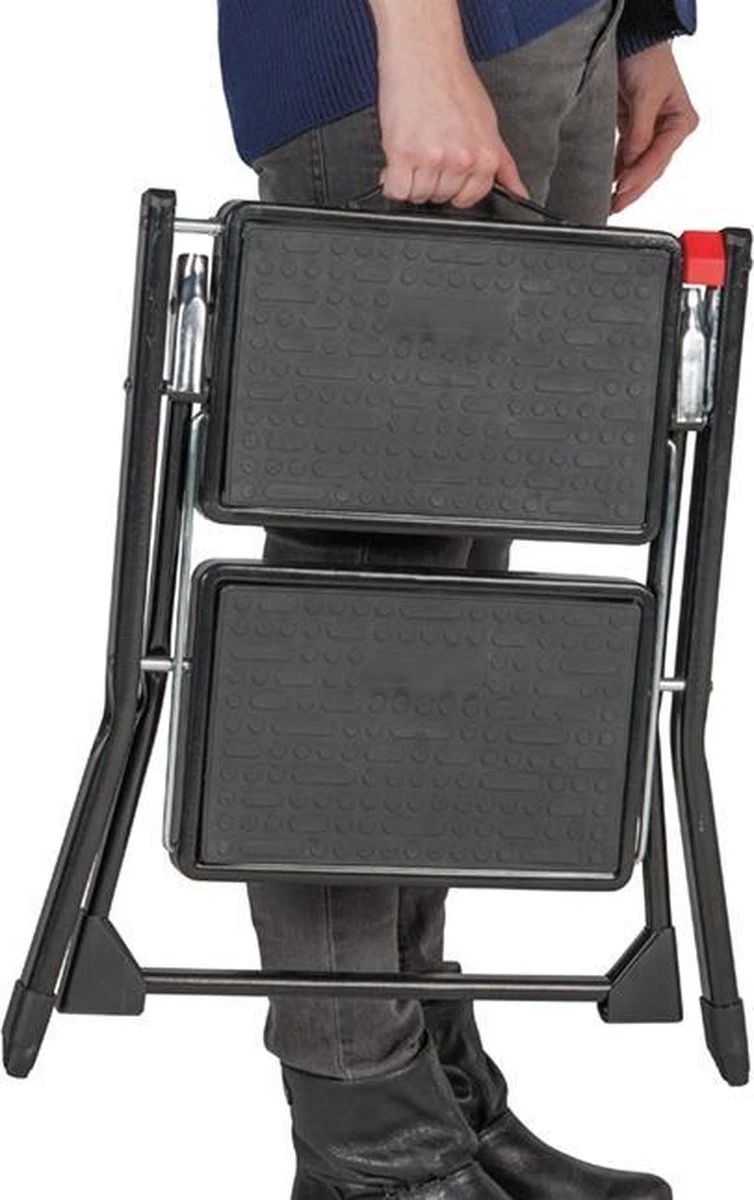 Huishoudtrap Opstapje Handy Zwart 2 Treden 3 Huishoudtrap Opstapje Handy Zwart 2 Treden - Afbeelding 3