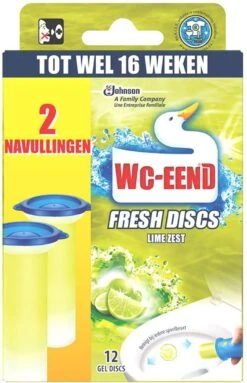 WC Eend Fresh Discs Navul Duo Lime 72 Ml 12 WC Eend Fresh Discs Navul Duo Lime 72 Ml -Winkel Voor Schoonmaakartikelen 773x1200 2