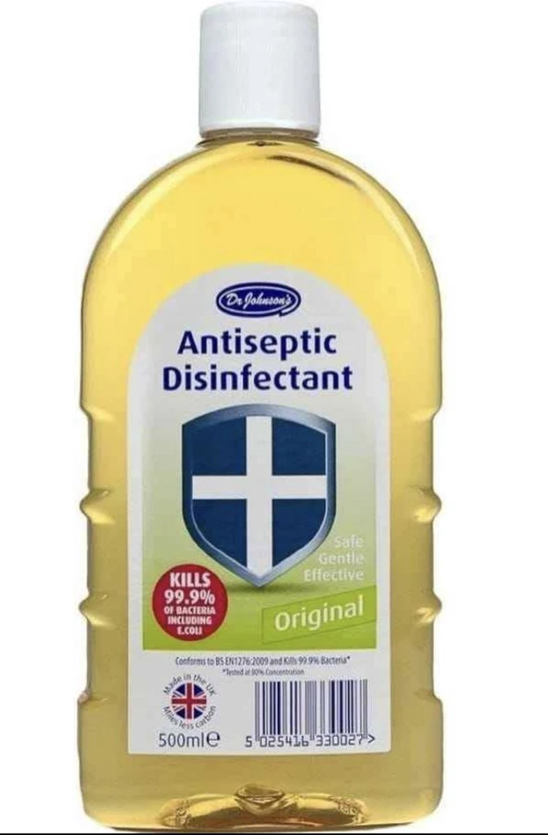 Dr Johnsons Ontsmettingsmiddel - 6 X 500ml Voordeelverpakking - Dettol Antiseptic Alternatief 4 Dr Johnsons Ontsmettingsmiddel - 6 X 500ml Voordeelverpakking - Dettol Antiseptic Alternatief - Afbeelding 4