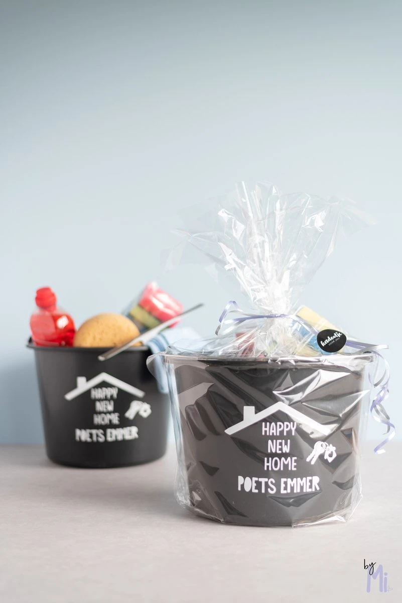 ByMi| Poetsemmer Happy New Home | Cadeautje Huis |Housewarming |Nieuwe Woning | Gepersonaliseerd 4 ByMi| Poetsemmer Happy New Home | Cadeautje Huis |Housewarming |Nieuwe Woning | Gepersonaliseerd - Afbeelding 4