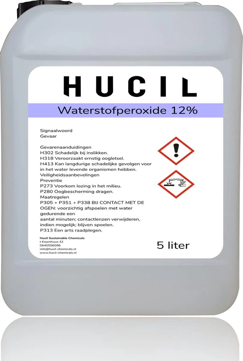 Waterstofperoxide 12% - Hydrogen Peroxide - 5 Liter 1 Waterstofperoxide 12% - Hydrogen Peroxide - 5 Liter