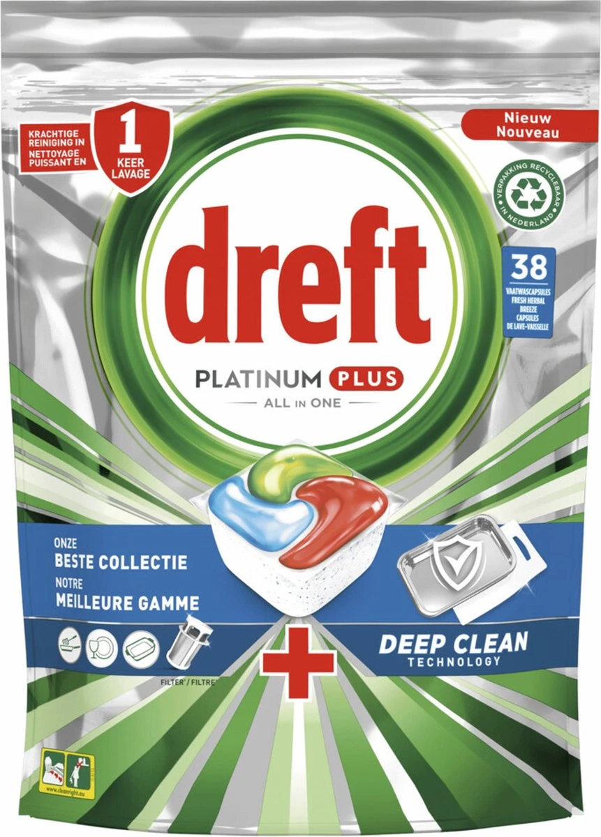 Dreft Platinum Plus All In One Vaatwastabletten Deep Clean 38 Stuks 1 Dreft Platinum Plus All In One Vaatwastabletten Deep Clean 38 Stuks