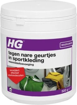 HG Tegen Nare Geurtjes In Sportkleding Wasmiddeltoevoeging - 500gr - Ook Bruikbaar Voor Handdoeken En Andere Kleding - Elimineert 100% Stankmoleculen - Biologisch Afbreekbaar -Winkel Voor Schoonmaakartikelen 877x1200 1