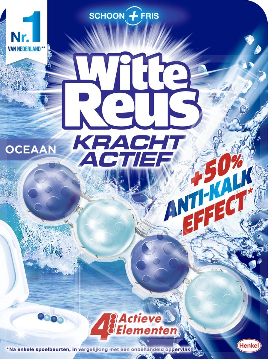 Witte Reus Kracht Actief Toiletblok - Oceaan - WC Blokjes Voordeelverpakking - 10 Stuks 2 Witte Reus Kracht Actief Toiletblok - Oceaan - WC Blokjes Voordeelverpakking - 10 Stuks - Afbeelding 2