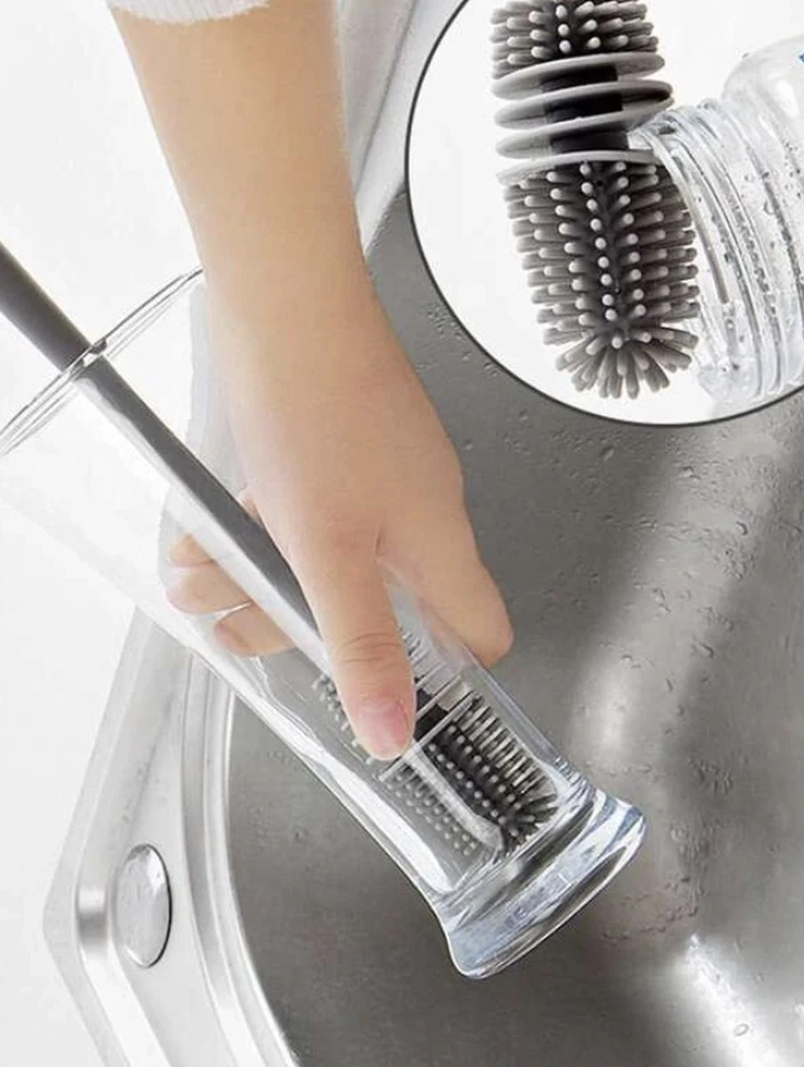 Merkloos Afwasborstel Voor Lange Glazen - Siliconenborstel Lange Glazen - Baby Flessenborstel - Duurzame Afwasborstel - Siliconen Afwasborstel 3 Merkloos Afwasborstel Voor Lange Glazen - Siliconenborstel Lange Glazen - Baby Flessenborstel - Duurzame Afwasborstel - Siliconen Afwasborstel - Afbeelding 3