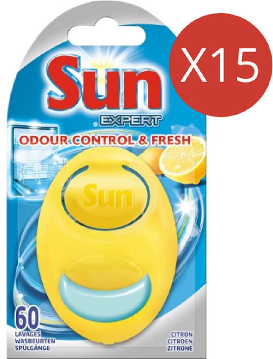 SUN® Sun Optimum Citroen Vaatwasmachine Verfrisser - 15 X 1 Stuk - Voordeelverpakking 1 SUN® Sun Optimum Citroen Vaatwasmachine Verfrisser - 15 X 1 Stuk - Voordeelverpakking