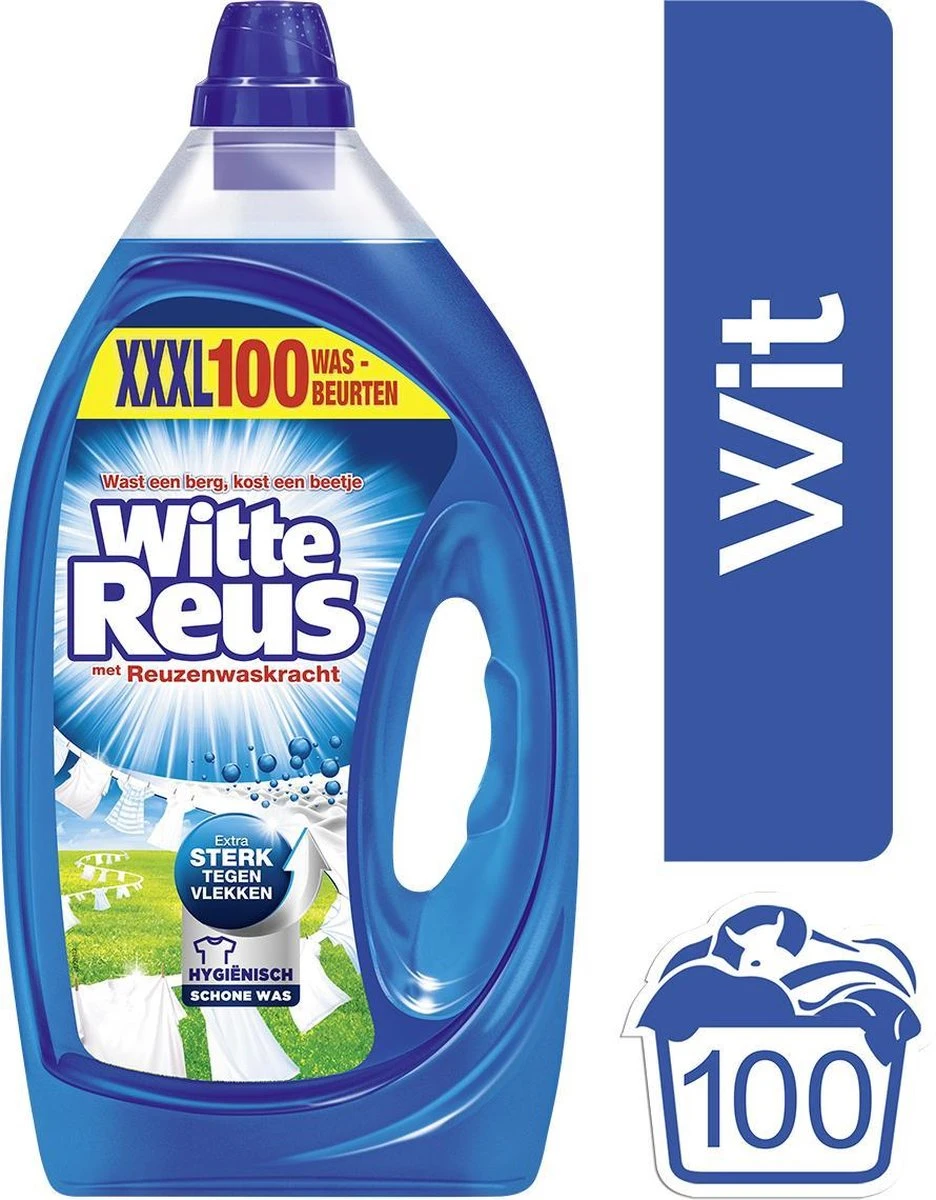 Witte Reus Gel Wasmiddel- Kwartaalverpakking - 100 Wasbeurten 3 Witte Reus Gel Wasmiddel- Kwartaalverpakking - 100 Wasbeurten - Afbeelding 3