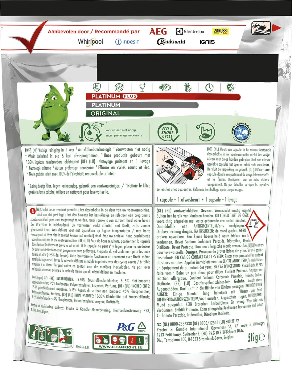 Dreft Platinum Plus All In One Deep Clean - Vaatwastabletten - Voordeelverpakking 4 X 33 Stuks 2 Dreft Platinum Plus All In One Deep Clean - Vaatwastabletten - Voordeelverpakking 4 X 33 Stuks - Afbeelding 2