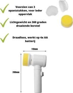V&P Magic Brush - Elektrische Multifunctionele Schoonmaakborstel - 3 Opzetstukken - Wasborstel - Poetsmachine - Schrobborstel - Handborstel - Werkborstel - Schrobber - Boorborstel - Schoonmaakmiddelen - Reinigingsborstel 9 V&P Magic Brush - Elektrische Multifunctionele Schoonmaakborstel - 3 Opzetstukken - Wasborstel - Poetsmachine - Schrobborstel - Handborstel - Werkborstel - Schrobber - Boorborstel - Schoonmaakmiddelen - Reinigingsborstel -Winkel Voor Schoonmaakartikelen 947x1200 8