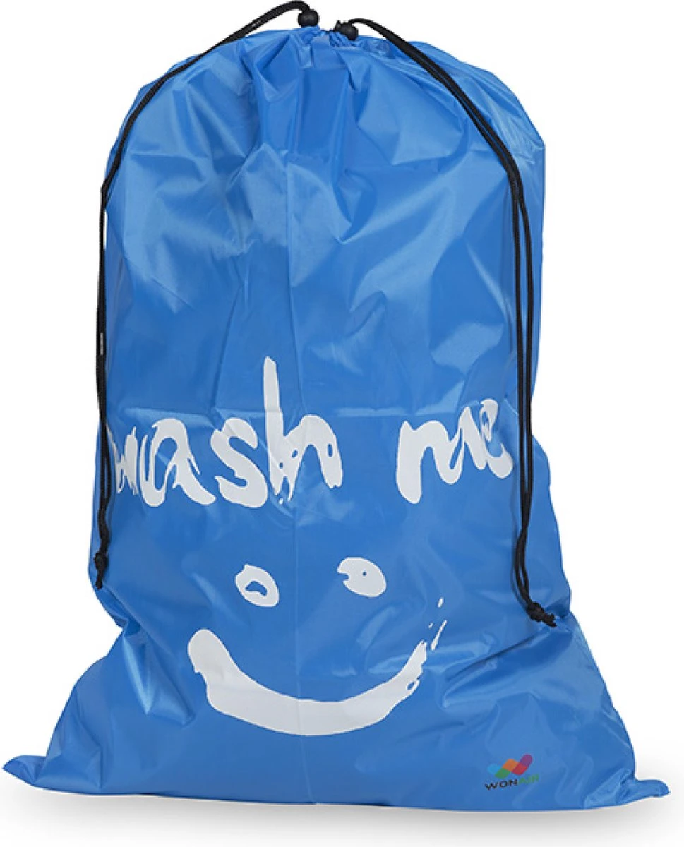 Wonair - Waszakken Voor Wasgoed - 60x90cm - Hemelsblauw - Met Trekkoord 1 Wonair - Waszakken Voor Wasgoed - 60x90cm - Hemelsblauw - Met Trekkoord