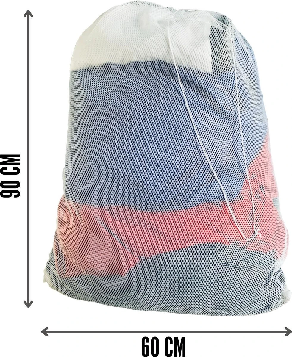 Orange85 Waszak - Groot - XL - 60 X 90 CM - Wit - Treksysteem - Trekbandsluiting - Polyester - Wasnet - Laundry Bag - Voor Kleding 3 Orange85 Waszak - Groot - XL - 60 X 90 CM - Wit - Treksysteem - Trekbandsluiting - Polyester - Wasnet - Laundry Bag - Voor Kleding - Afbeelding 3